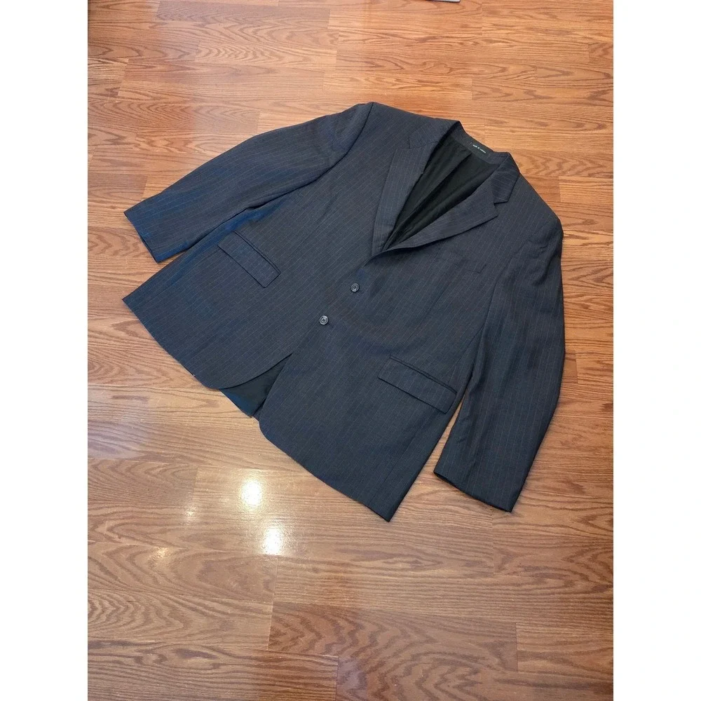 Lauren Ralph Lauren Mens Blue Pinstripe Wool Blazer Sport Coat Jacket Canada 52R
